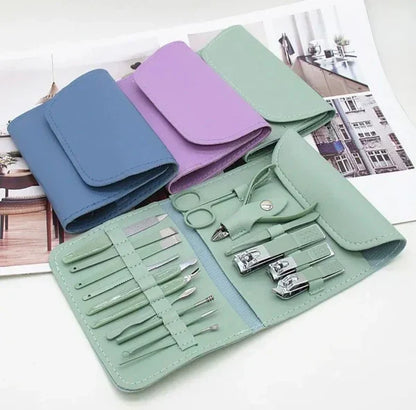 16 Pcs Manicure Set – Professional Nail Clippers Pedicure Kit+ FREE Ear Wax Cleaning Tool