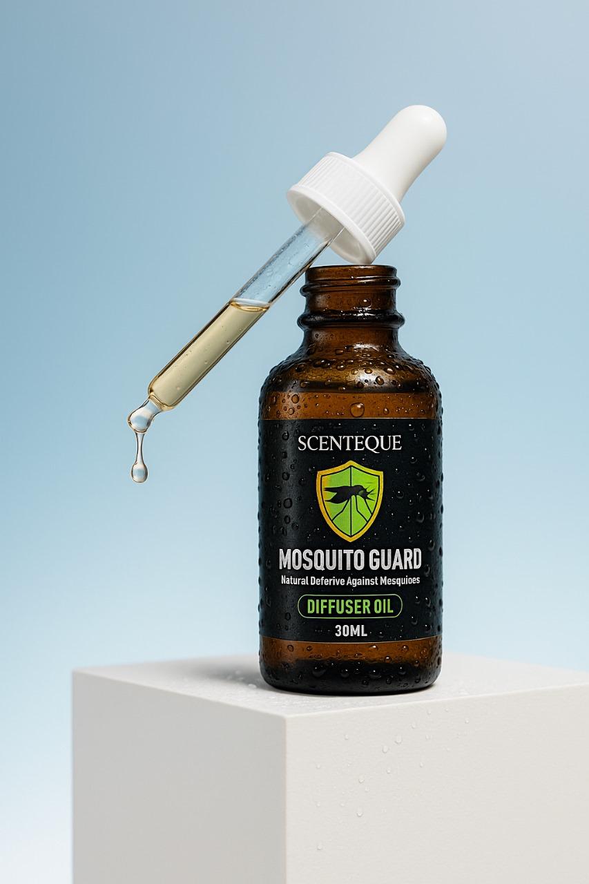 Scenteque Mosquito Guard Kit (Roll On + Diffuser Oil + FREE Diffuser)