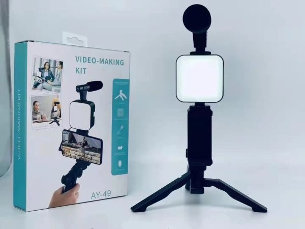 Vlogger Video Making Kits Vlog Microphone Led Fill Light Mini Tripod Mobile Holder Shopcify