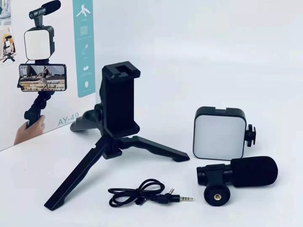 Vlogger Video Making Kits Vlog Microphone Led Fill Light Mini Tripod Mobile Holder Shopcify